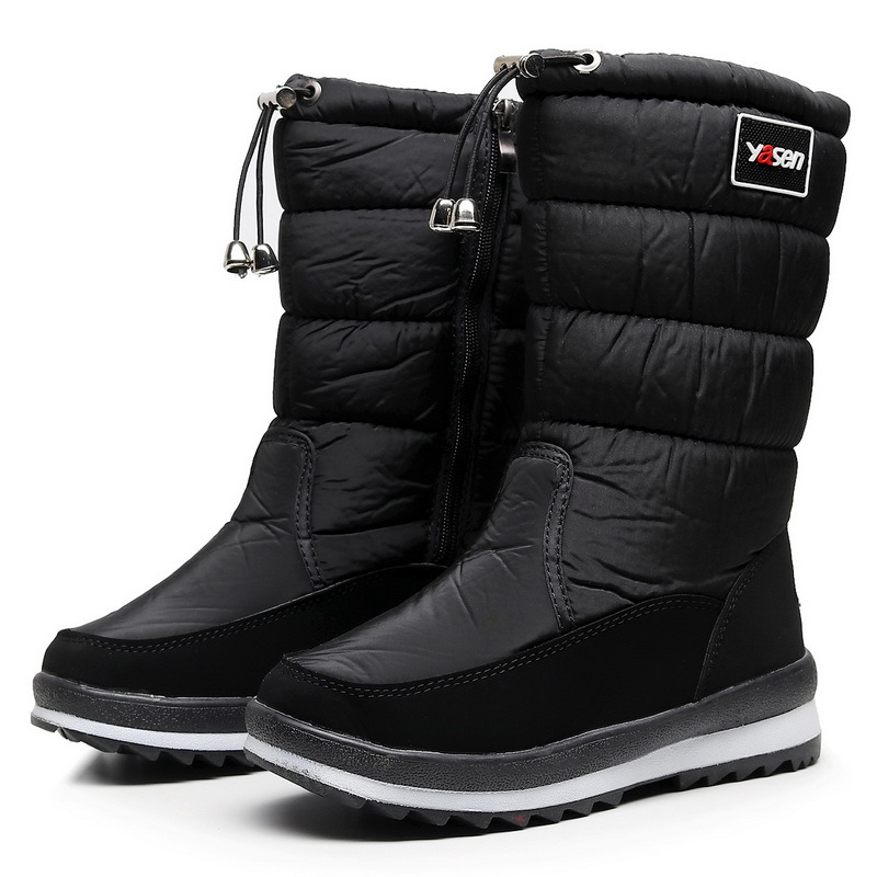 winter northeast snow boots women's high-top cotton boots winter thickened waterproof non-slip plus velvet large size foreign trade cotton shoes thickened undefined