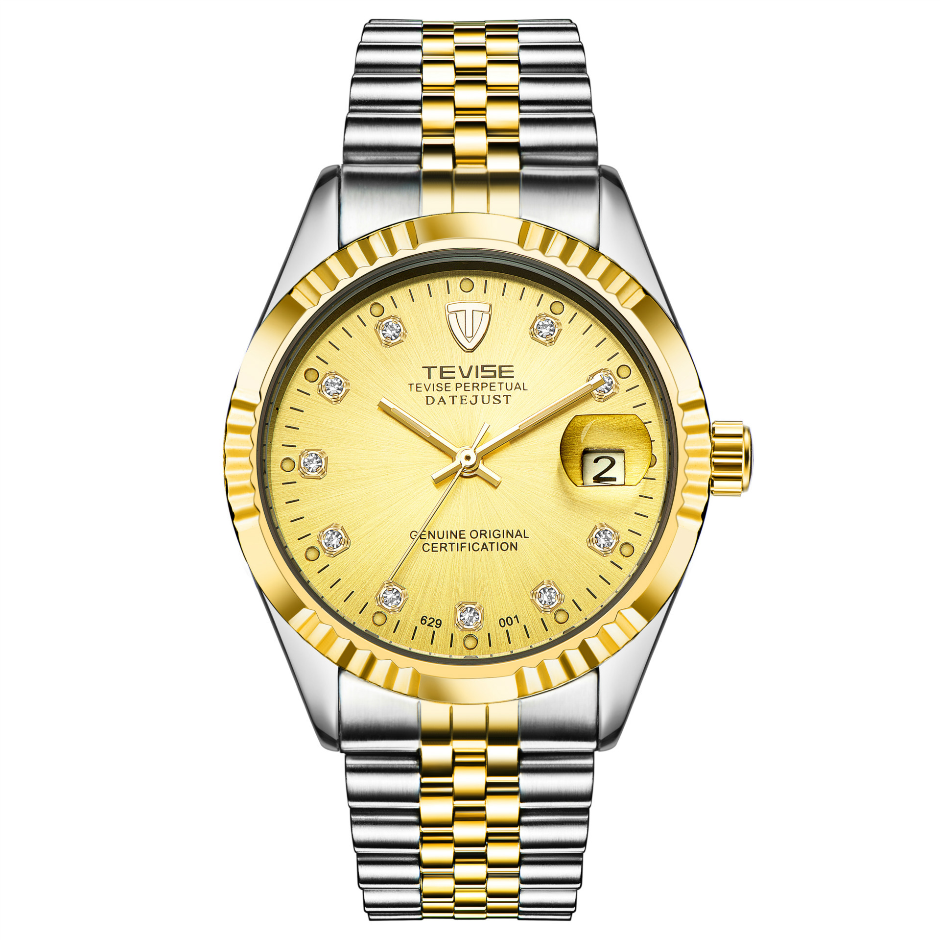 tevise men's watch 629 luminous wholesale tiktok stainless steel mechanical luminous men's watch Specification drawing