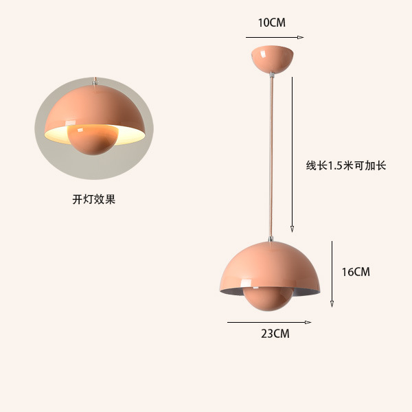 danish designer bud chandelier macaron three heads dining-room lamp nordic modern minimalist bedroom bedside small droplight full figure