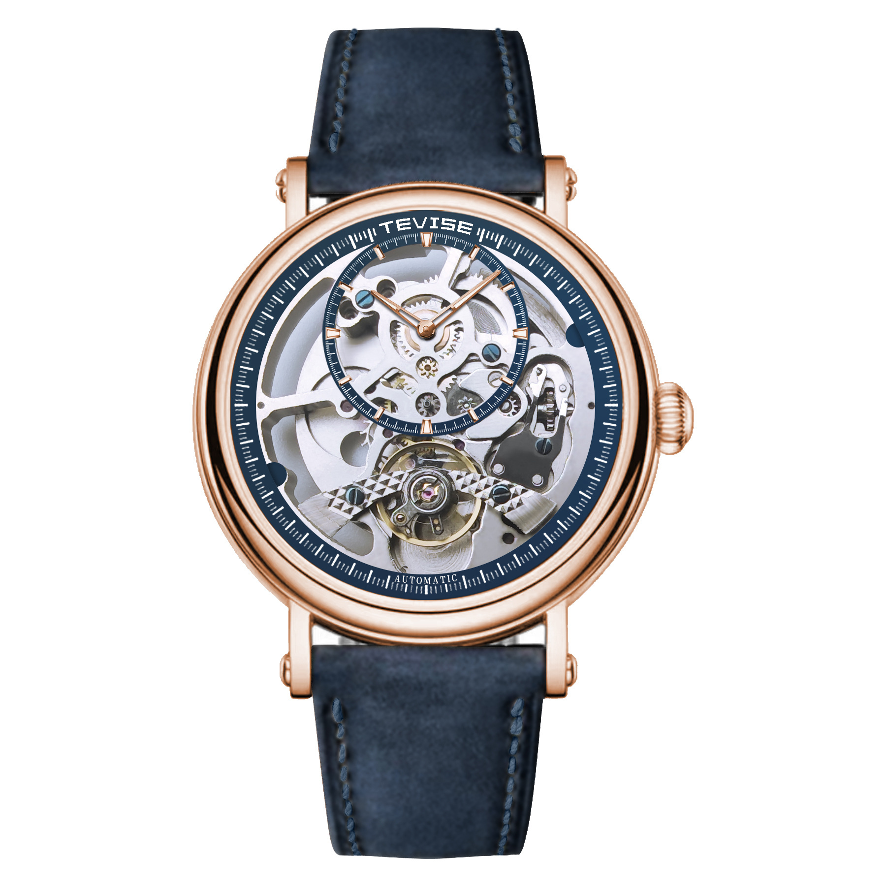swiss watch automatic tourbillon waterproof luminous moon phase mechanical watch men's watch business live cross-border delivery Specification drawing