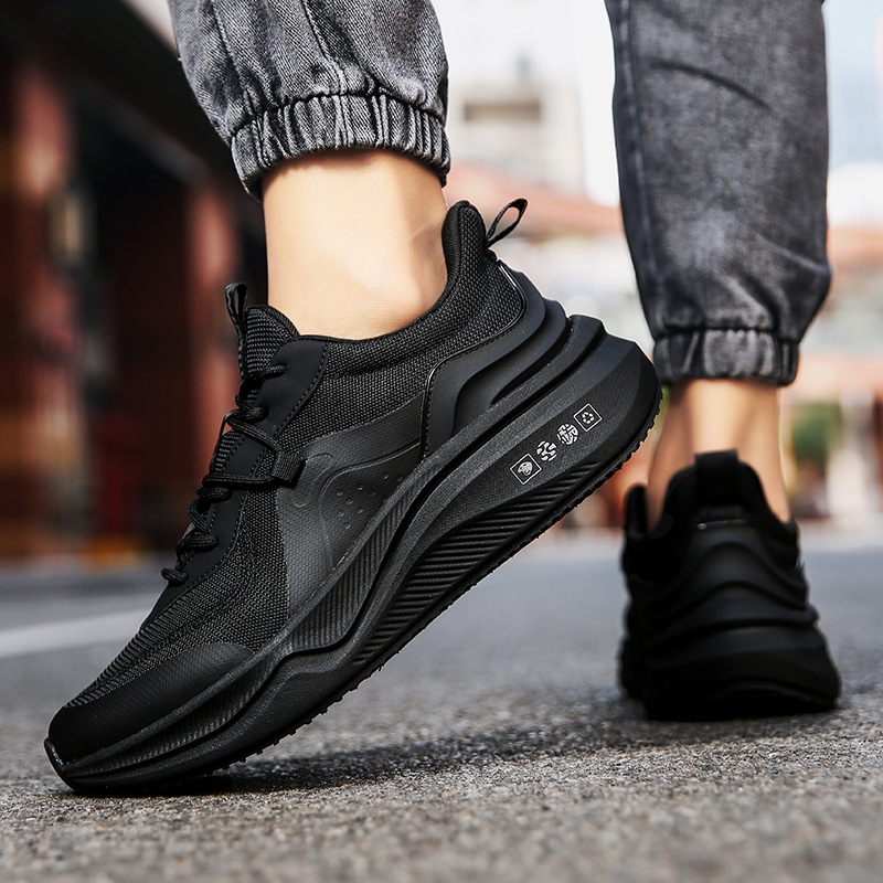 new mesh breathable deodorant and non-slip running shoes wear-resistant super light soft bottom shock absorption men's sneakers couple same style Specification drawing