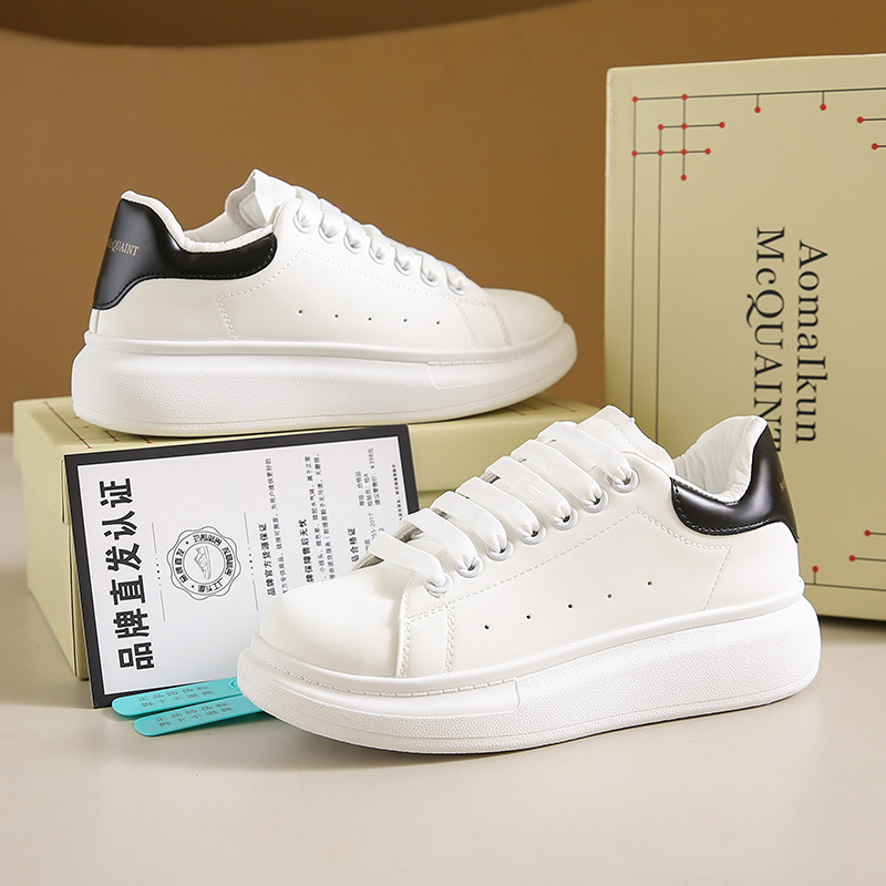 maxi white shoes korean style sneakers women's 2024 new shoes casual versatile sneakers couple style platform shoes undefined