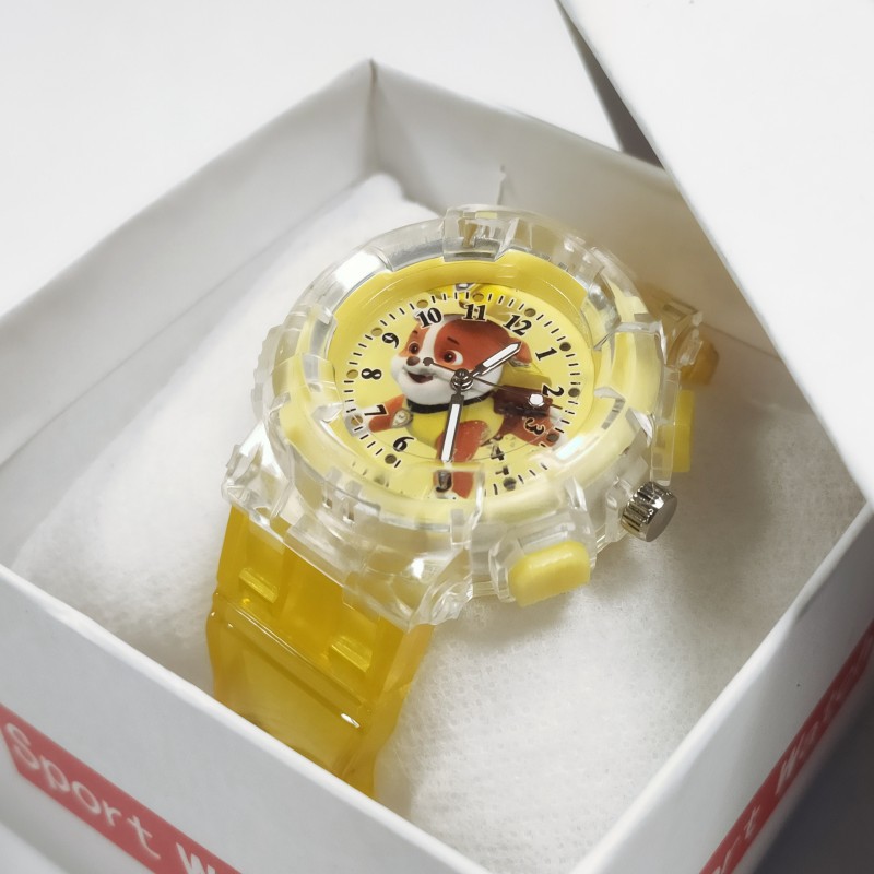 paw patrol cartoon cartoon creative colorful horse running light children luminous watch primary and secondary school boys girls watch Application Scenario