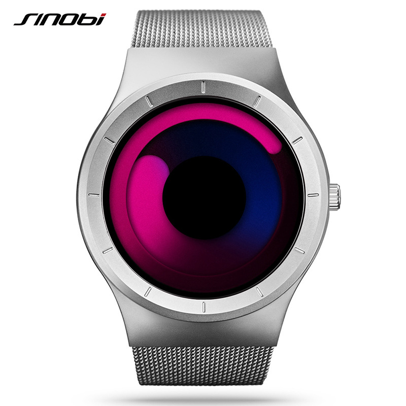 sinobi couple watch trendy contrast color creative needle-free vortex concept watch quartz watch men's cross-border 9659 Application Scenario