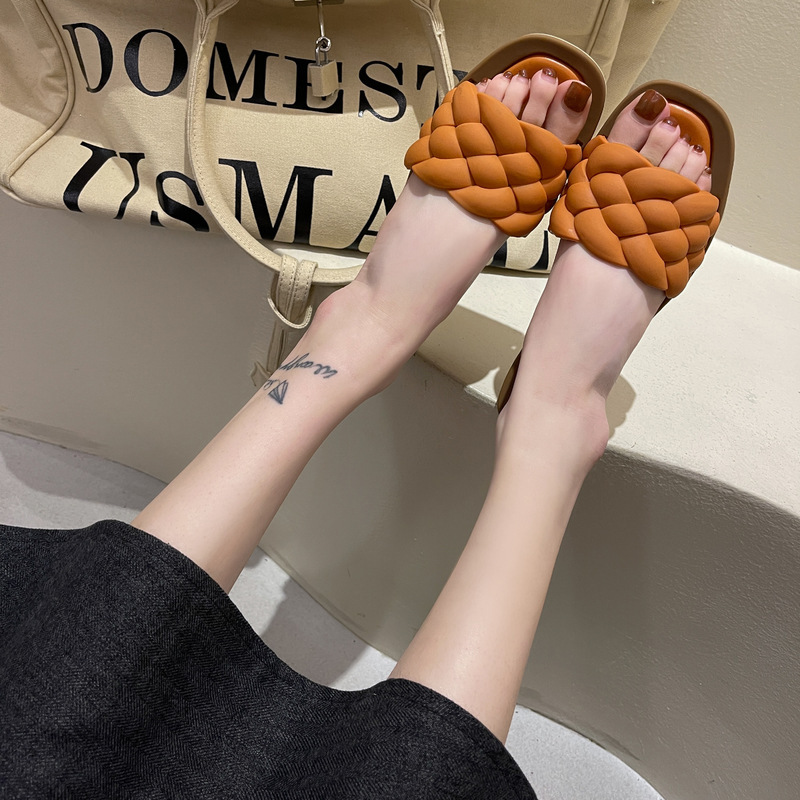summer new flat sandals women's non-slip korean style fashionable all-match women's sandals women's outer wear batch undefined