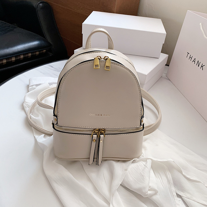 women's backpack 2020 new casual pu simple small shoulder bag versatile travel school bag solid color women bag Specification drawing