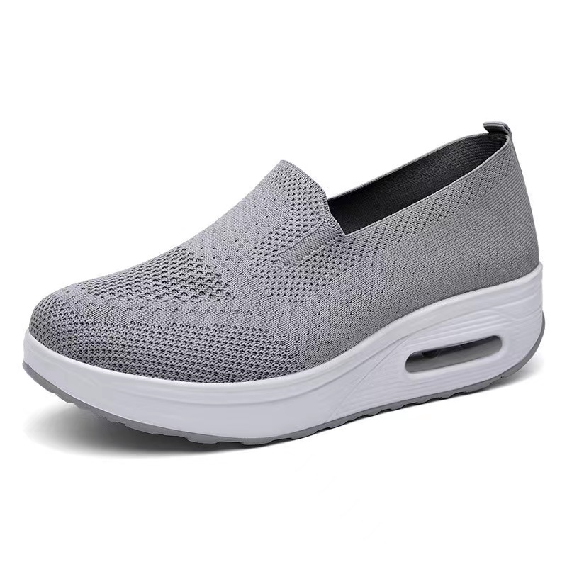 women's sneakers cross-border foreign trade 2025 new platform air cushion casual shoes mesh slip-on increased walking shoes women undefined