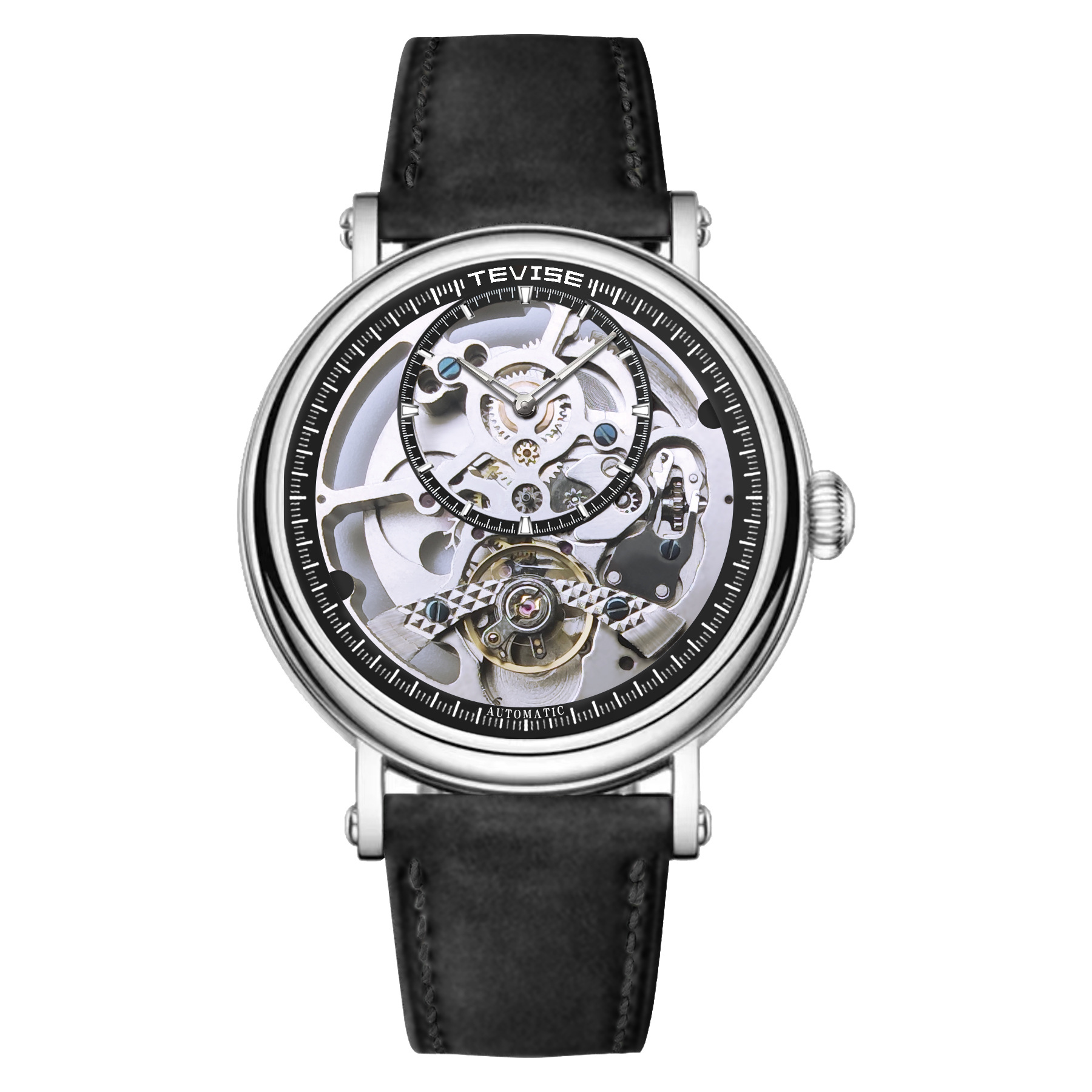 swiss watch automatic tourbillon waterproof luminous moon phase mechanical watch men's watch business live cross-border delivery details Picture