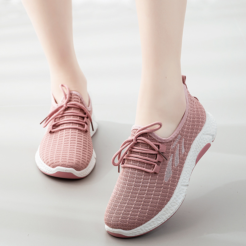 sports shoes women 2025 spring and autumn new mom shoes women's casual walking shoes running flying woven shoes one piece dropshipping undefined