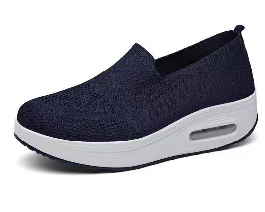 women's sneakers cross-border foreign trade 2025 new platform air cushion casual shoes mesh slip-on increased walking shoes women undefined