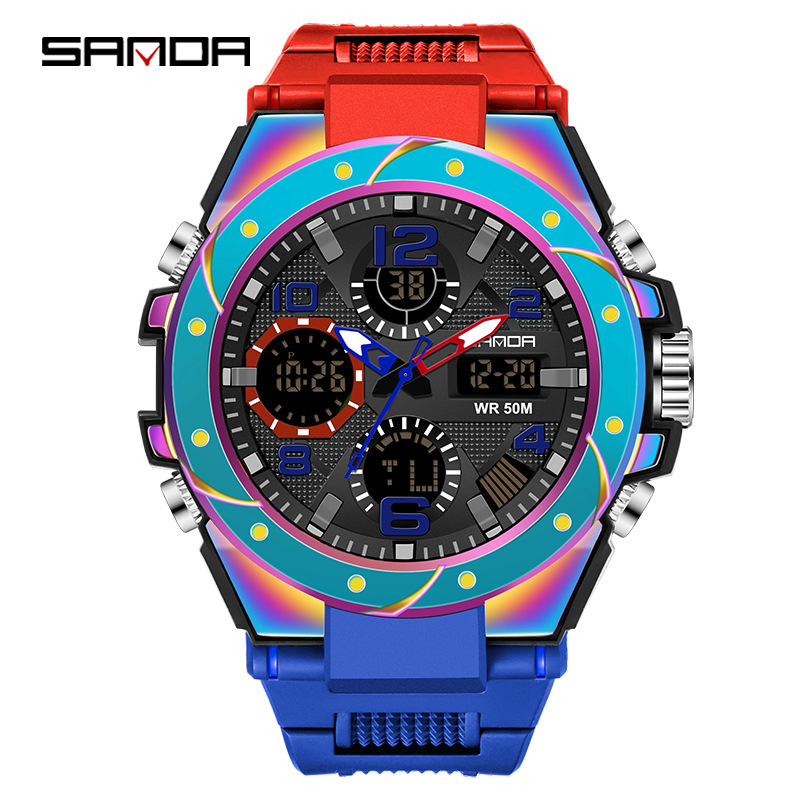 sanda watch youth electronic watch outdoor sports luminous watrproof watch multi-functional alarm clock watch for male and female students Application Scenario