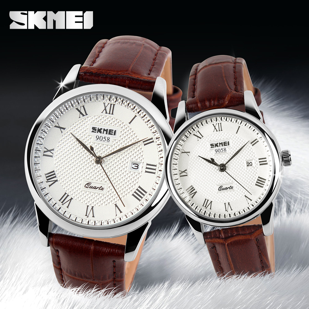 skmei men's watch cross-border hot selling men's quartz watch men's watch round couple watch wholesale men's watch details Picture