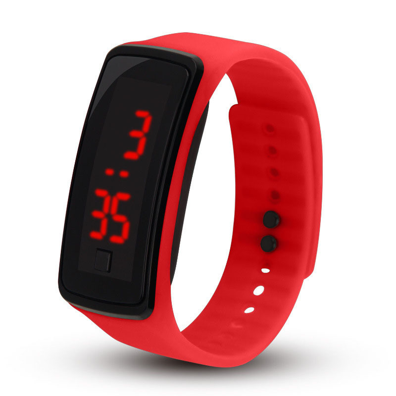 factory wholesale foreign trade new children's led electronic watch fashion plastic mirror universal watch for male and female students Specification drawing