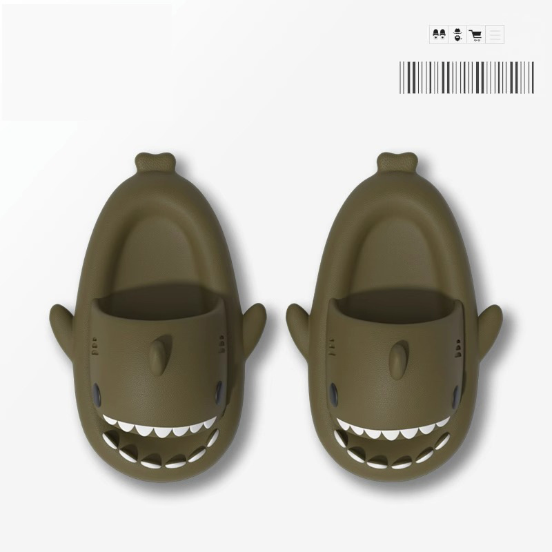 thick-soled shark couple slippers women's slip-on slippers men's indoor and outdoor funny home cute cartoon sandals fashion undefined