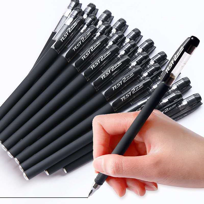 gp380 frosted pen gel pen signature pen ball pen ballpoint pen creative stationery wholesale black pen students' supplies 0.5 full figure