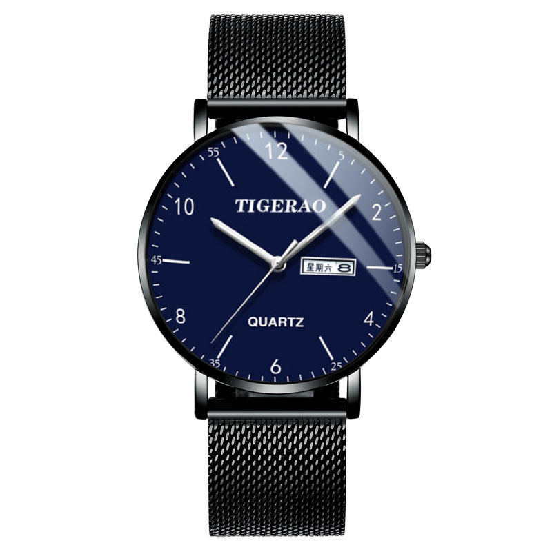 automatic movement watch men's calendar waterproof luminous non-mechanical watch large dial cross-border new arrival one piece dropshipping full figure
