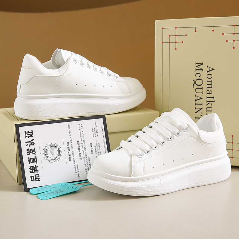 maxi white shoes korean style sneakers women's 2024 new shoes casual versatile sneakers couple style platform shoes Specification drawing