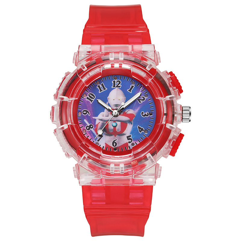 led luminous ott watch children's watch cartoon animation primary school student watch electronic sports watch men's watch details Picture