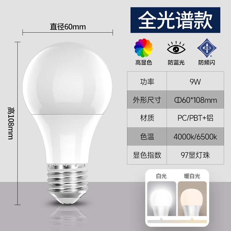 fsl foshan lighting led energy-saving bulb globe e27 screw mouth home living room bedroom table lamp highlight factory Specification drawing