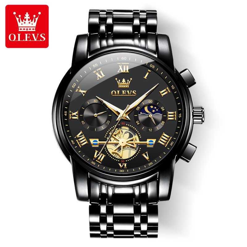 olevs brand watch multifunctional luminous waterproof quartz watch cross-border foreign trade business men's watch men's watch Application Scenario