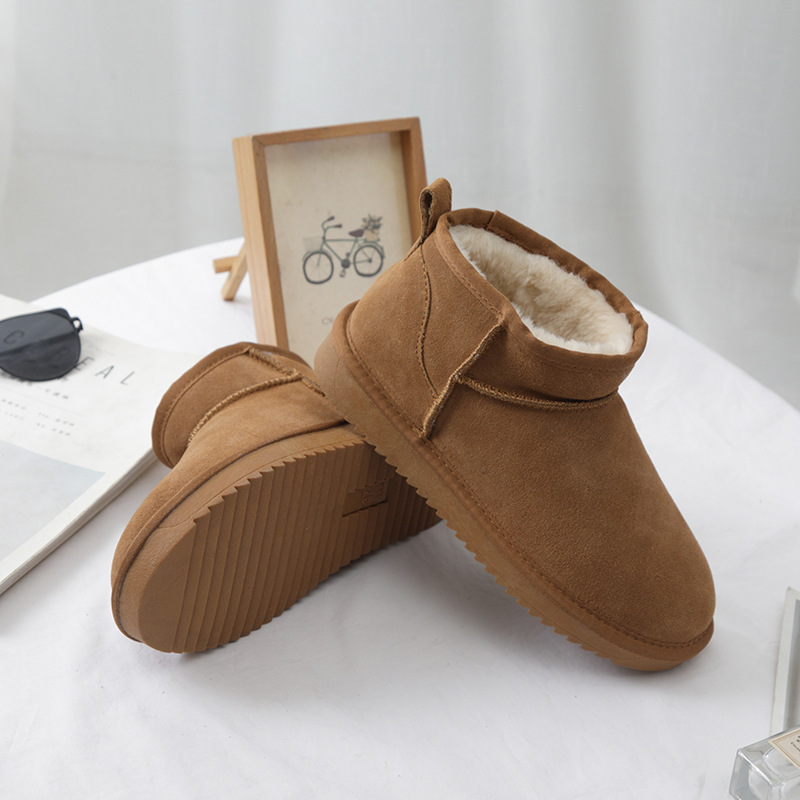 mini snow boots for women 2025 new winter velvet thermal non-slip short tube slip-on bread cotton shoes student fashion undefined