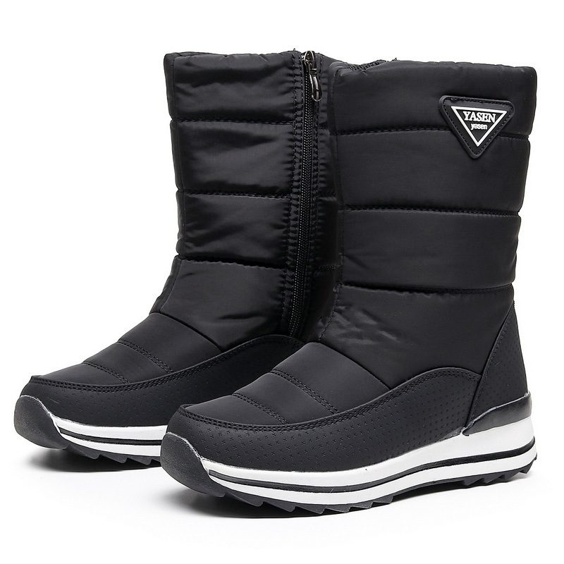 winter northeast snow boots women's high-top cotton boots winter thickened waterproof non-slip plus velvet large size foreign trade cotton shoes thickened undefined