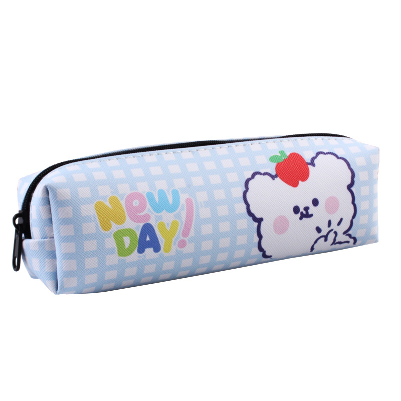 cartoon large capacity pencil case ins cute bear stationery box creative multifunctional zipper pupils' stationery bag Item Picture
