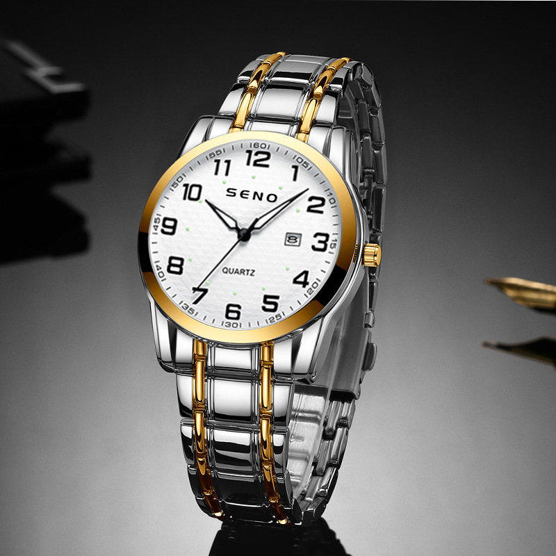 one piece dropshipping chennuo brand watch luminous waterproof quartz watch digital scale business calendar men's watch details Picture