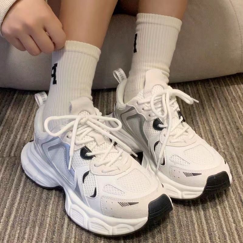 dad shoes women's 2025 popular mesh casual running sneakers women's all-match thick bottom breathable shoes ins trendy d-4 details Picture