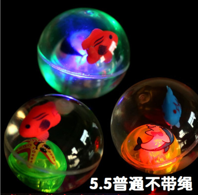 super cool ribbon elastic ball gold silk jumping ball flash crystal ball luminous stall toy luminous toy Application Scenario