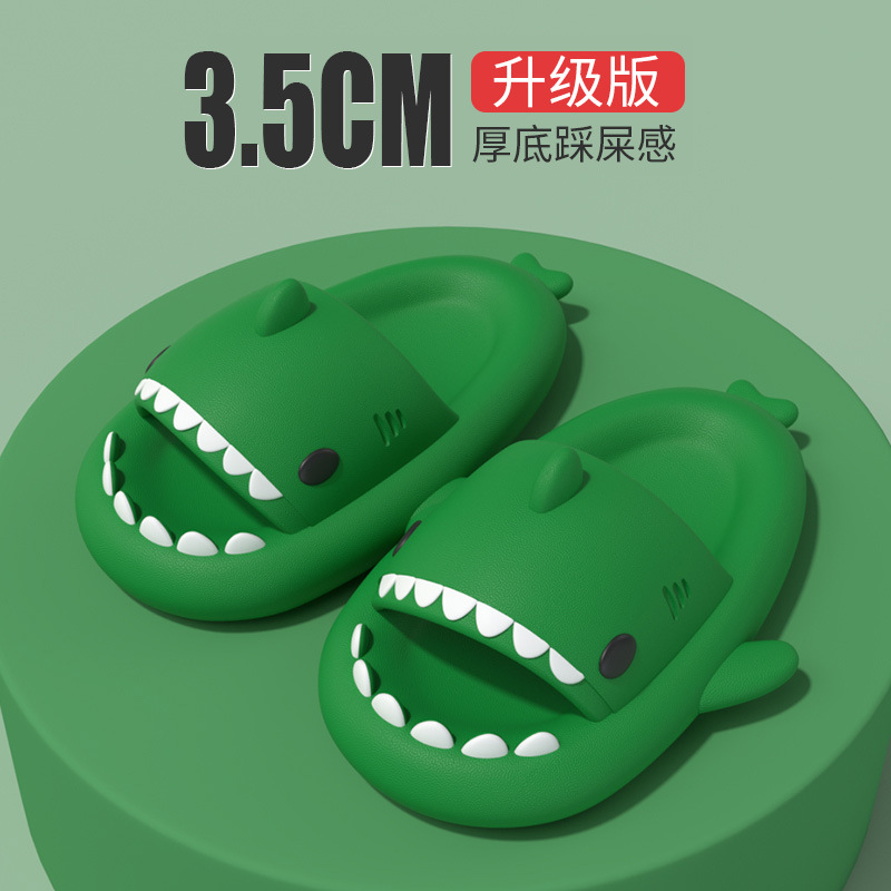 thick-soled shark couple slippers women's slip-on slippers men's indoor and outdoor funny home cute cartoon sandals fashion undefined