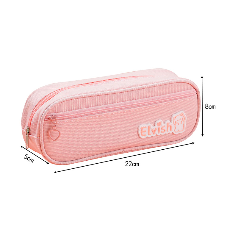2025 new bear pencil case simple lovely pencil box oxford cloth pencil box student stationery box fresh stationery pack Item Picture