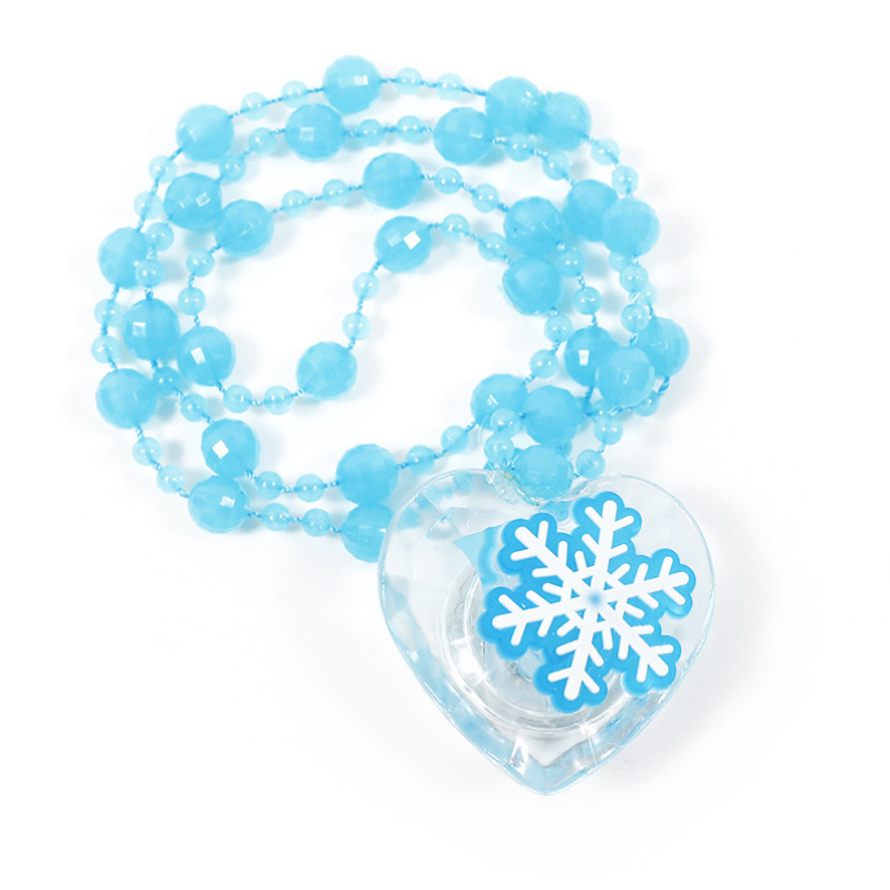 hot sale luminous necklace luminous flash pendant princess necklace night market stall supply children's small toys wholesale Item Picture