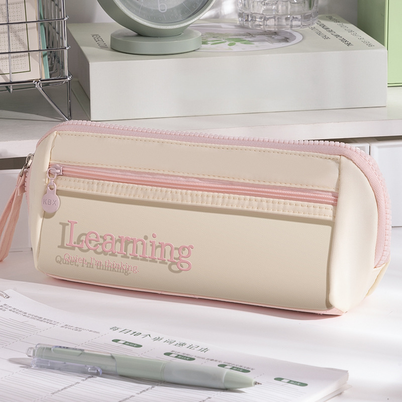 kabaxiong visual transparent pencil case good-looking ins style stationery case large capacity large opening stationery box elementary school students details Picture
