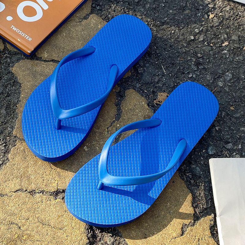 2025 new black flip-flops women's flip-flops women's summer outdoor non-slip flat-heeled beach shoes wholesale Specification drawing