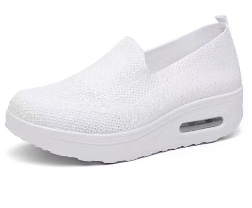 women's sneakers cross-border foreign trade 2025 new platform air cushion casual shoes mesh slip-on increased walking shoes women undefined