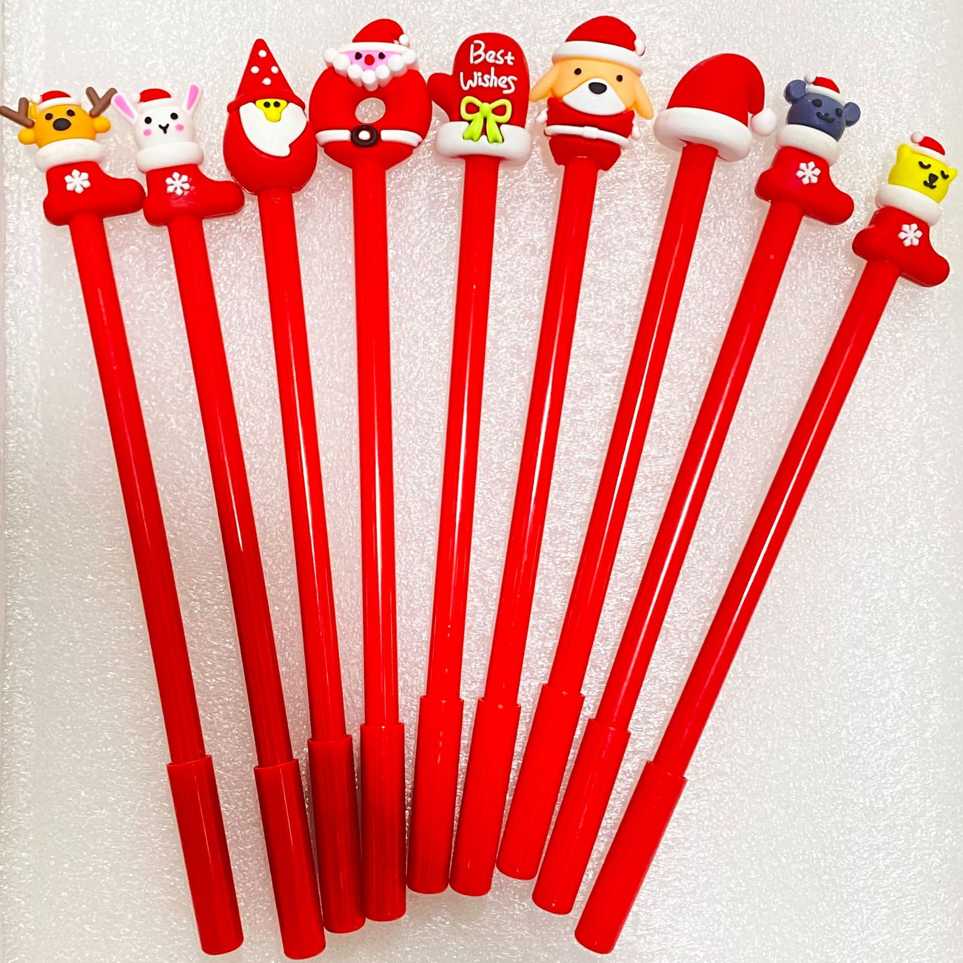 creative cute christmas gel pen carbon pen primary school gift prizes christmas stationery gifts ball pen wholesale Item Picture