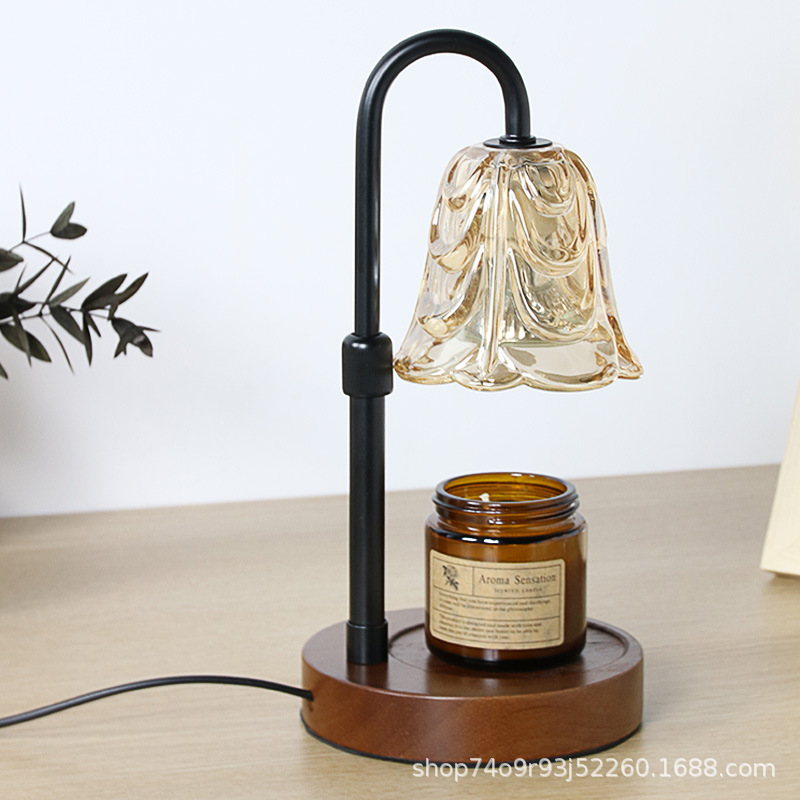 factory direct sales retro wax melting lamp simple and light luxury high-end fragrance lamp candle melting lamp wholesale paraffin melter cross-border e-commerce details Picture