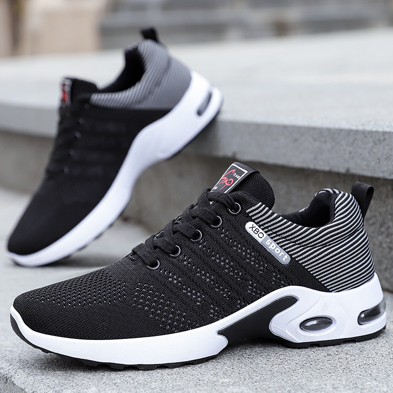 shoes men's cross-border european and american plus size men's shoes sports shoes temu flying woven breathable casual shoes trendy all-matching air cushion shoes Application Scenario