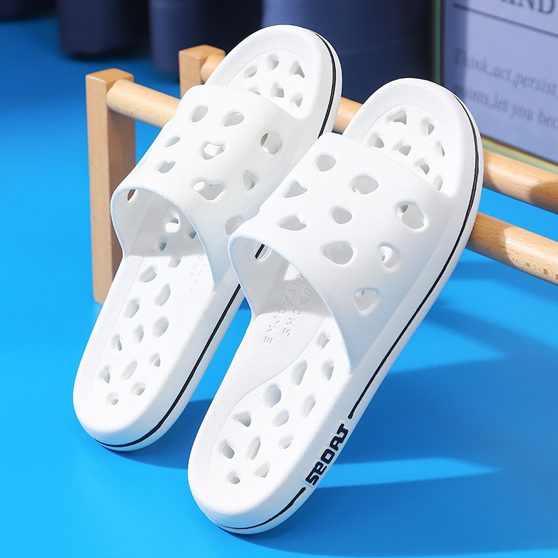 men's extra large size bathroom leaking slippers indoor non-slip hollow bath hotel hotel couple home sandals full figure