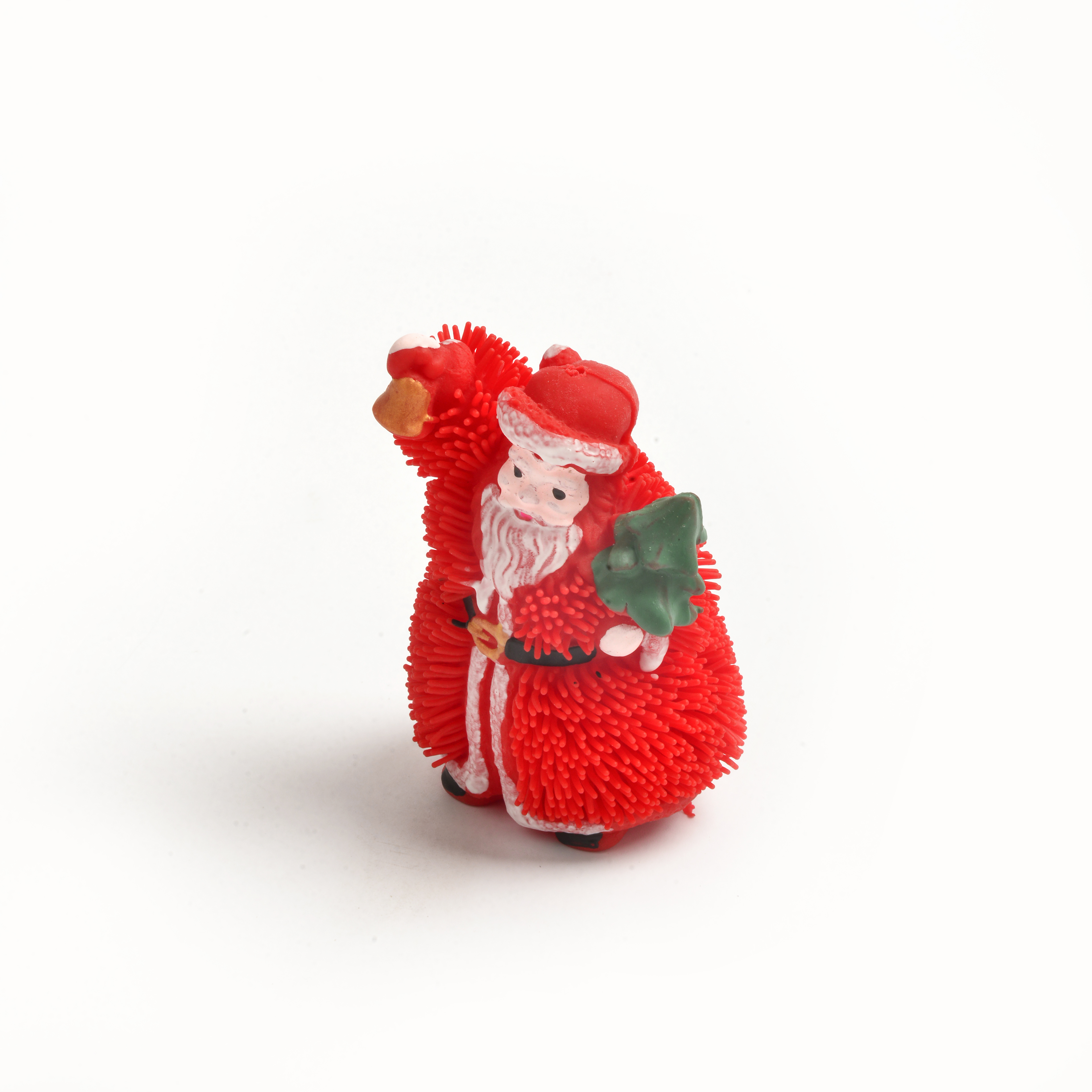 Glitter stress-relief TPR Santa Claus, factory direct sales, fine glitter, eco-friendly material, cute design, customizable full figure