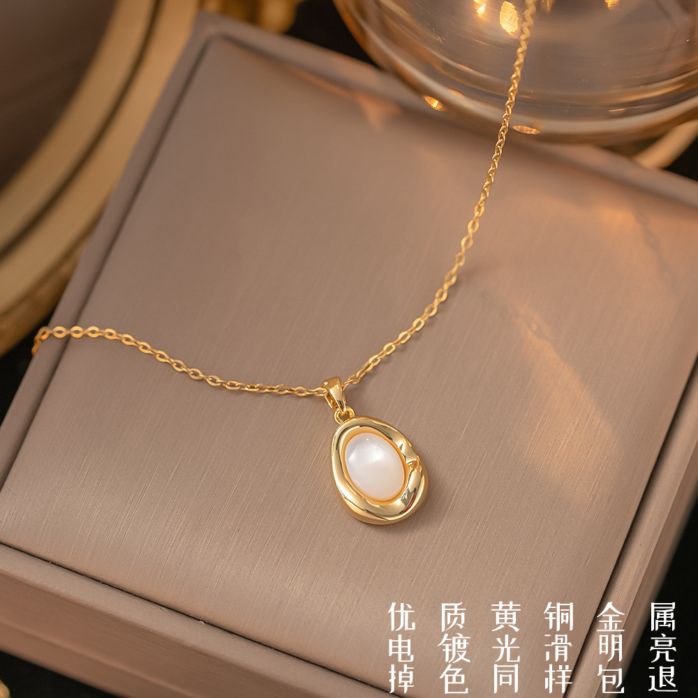 non-fading titanium steel necklace women's all-match niche accessories high-grade exquisite internet celebrity sweater chain simple copper pendant Application Scenario
