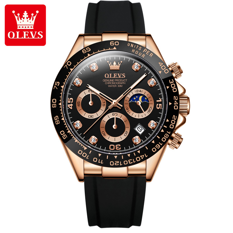 olevs brand watch foreign trade cross-border multi-functional sports timing quartz watch best-seller on douyin men's watch men's Specification drawing