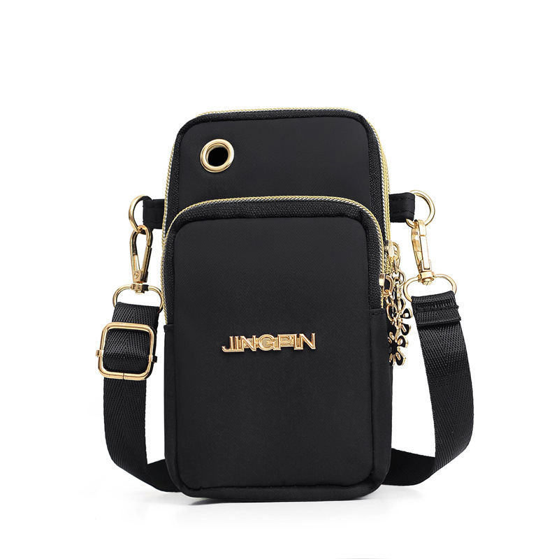 2023 new mobile phone bag women's crossbody mini bag summer all-matching canvas bag vertical clutch coin purse Item Picture