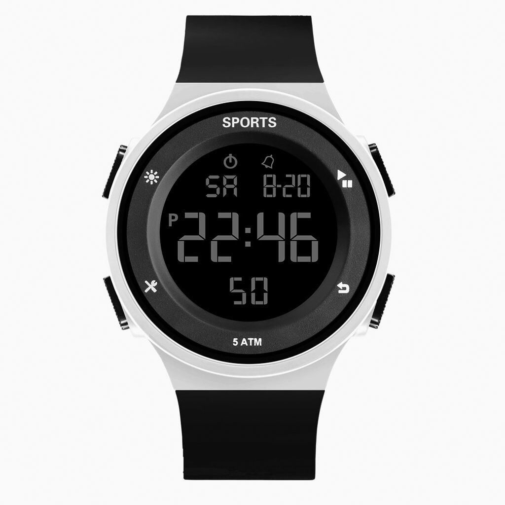 new waterproof luminous electronic watch men's trendy simple multi-functional sports watch for middle school students and teenagers wholesale details Picture