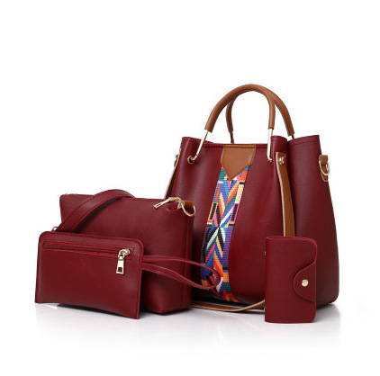 women's bag 2024 new european and american fashion four-piece set child and mother portable shoulder messenger bag bucket bag multi-piece hand bag full figure