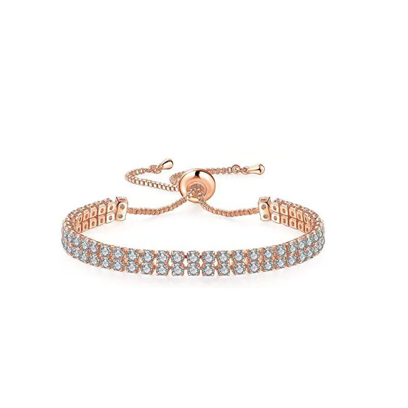 cross-border fashion zircon bracelet female minority simple crystal high sense bracelet accessories jewelry ornament wholesale full figure
