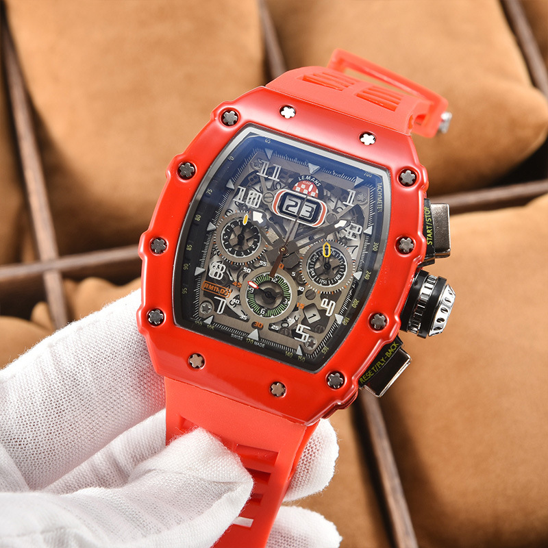 new generation sports hollow design business watch modern sports mechanical wind quartz small three plate craft watch full figure