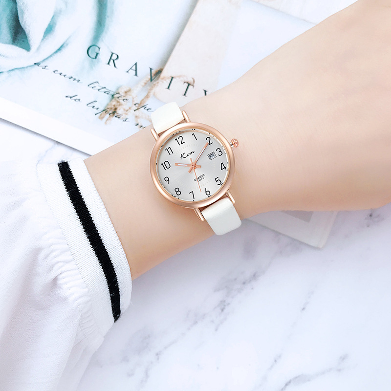 card puzzle student examination watch women's high school korean style fashion ins style digital junior high school student children waterproof watch Item Picture