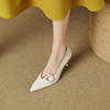 french pointed toe low-cut fashion high heels women 2025 spring and autumn fashion flower stiletto heel classy shoes high heels women full figure